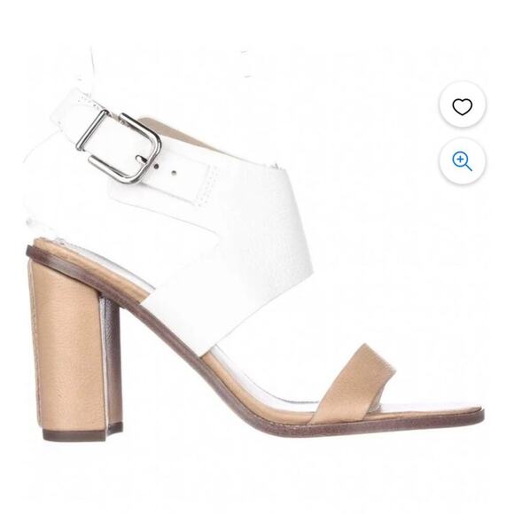 VIA SPIGA V-Belia Casual Ankle Strap Sandals - Natural White Women’s Size 8 - Picture 2 of 11